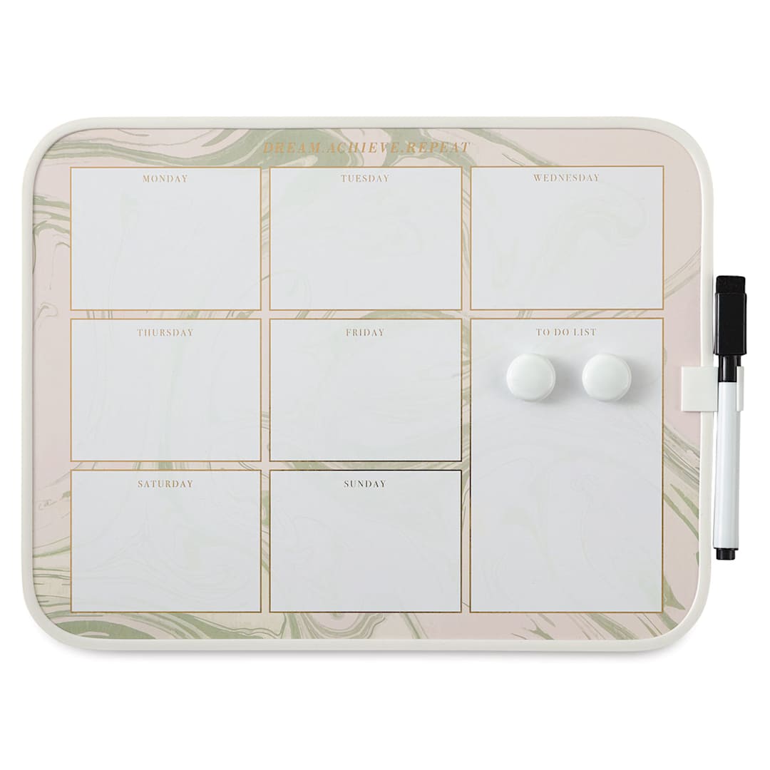 Open in modal - Paper Source Blush Marble Dry Erase Board