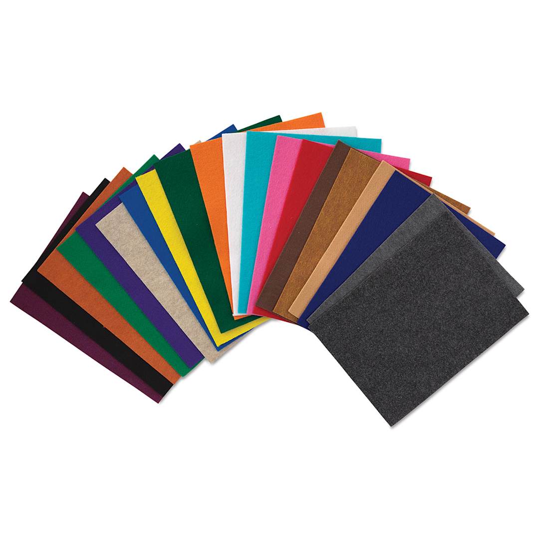 Open in modal - Kunin Premium Felt - Swatches of all colors available, arrayed in fan
