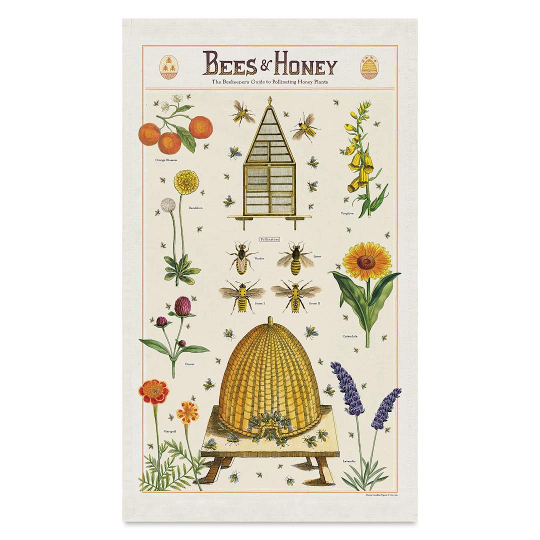Open in modal - Cavallini Bees & Honey Tea Towel