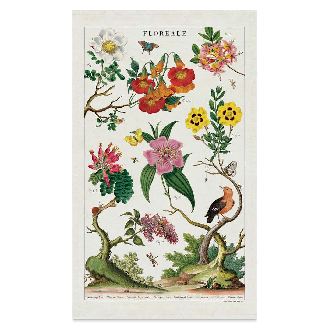 Open in modal - Cavallini Vintage Floreale Tea Towel