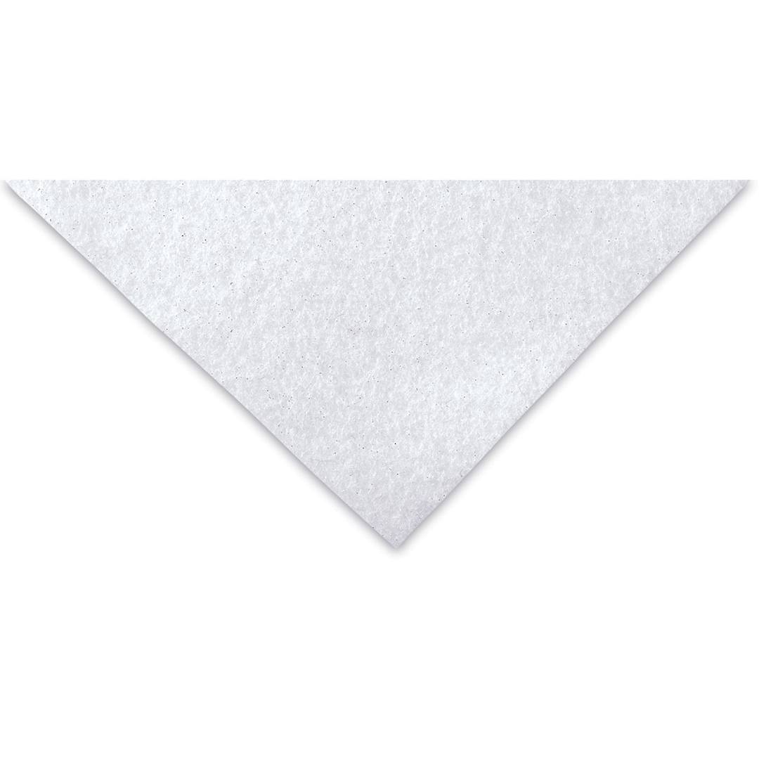 Open in modal - Kunin Glitter Felt - Closeup of corner of White Felt
