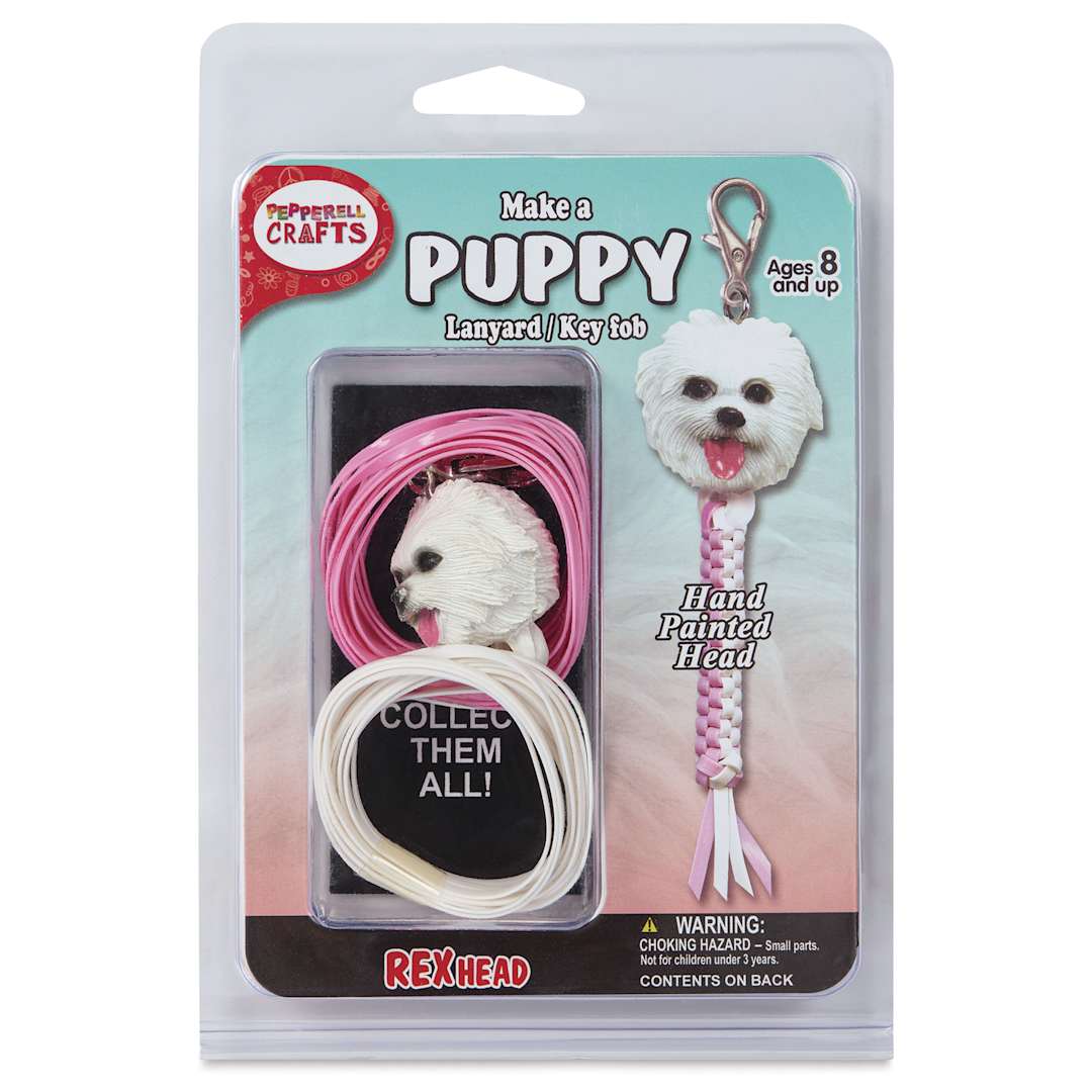 Open in modal - Pepperell Rexlace Rex Head Key Chain Kit - Puppy - front of packaging