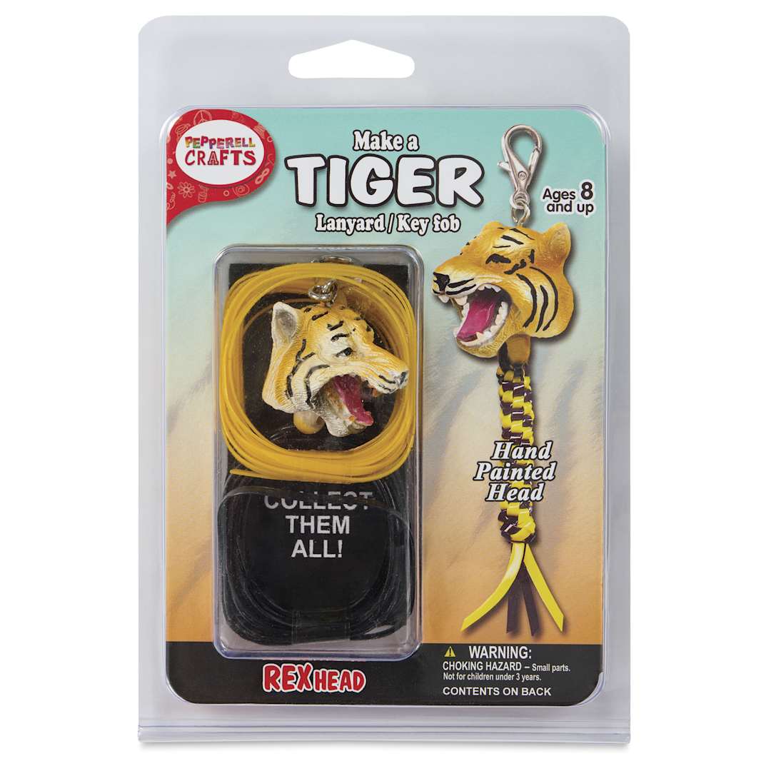Open in modal - Pepperell Rexlace Rex Head Key Chain Kit - Tiger - front of packaging