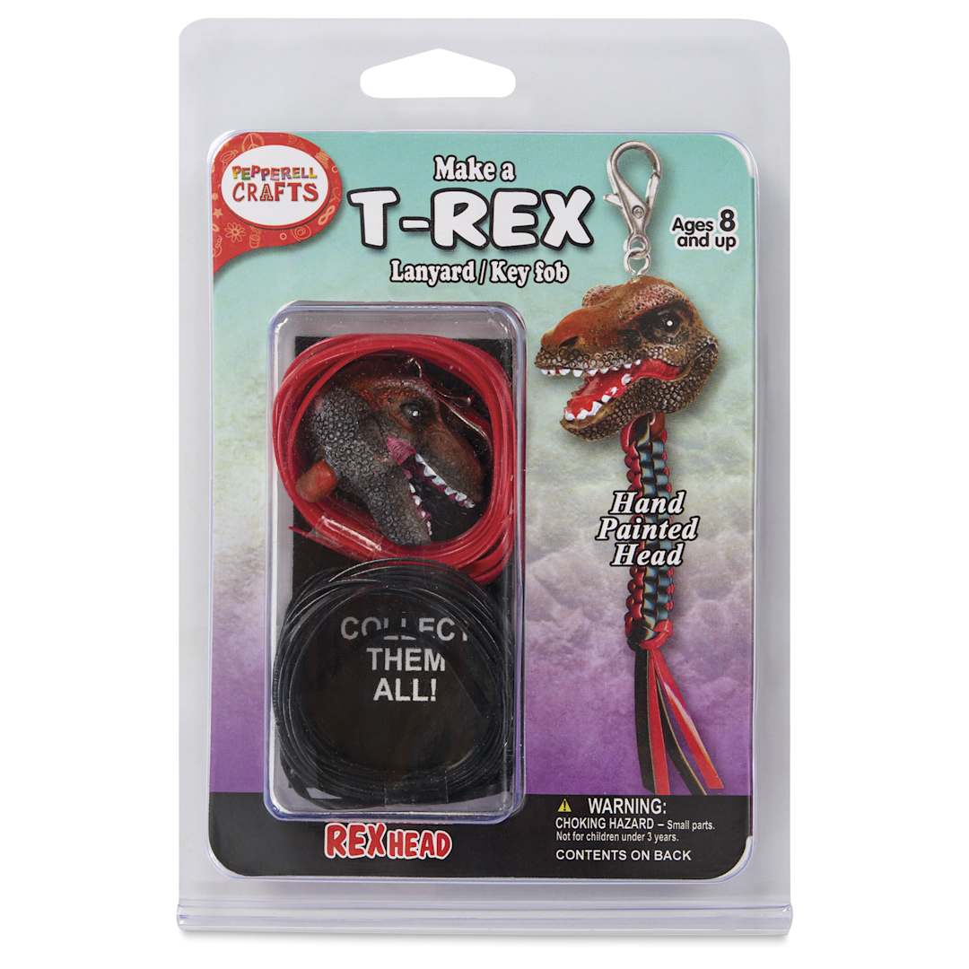 Open in modal - Pepperell Rexlace Rex Head Key Chain Kit - T-Rex - front of packaging