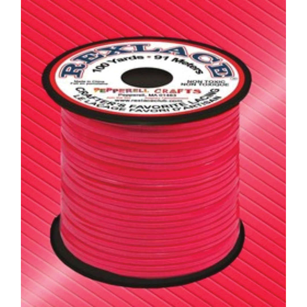Open in modal - Pepperell Rexlace Plastic Lacing - 100 yards, Neon Red