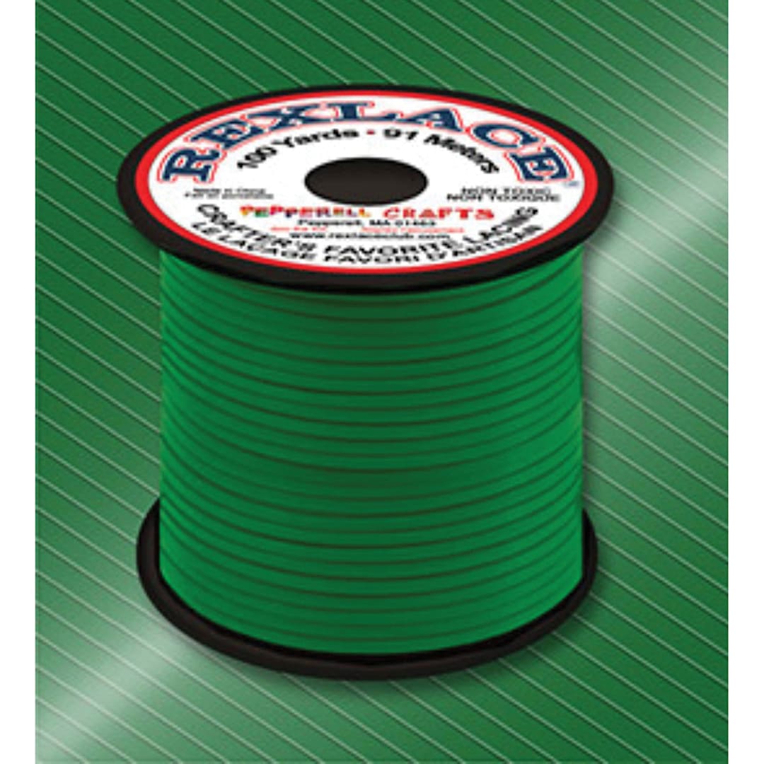 Open in modal - Pepperell Rexlace Plastic Lacing - 100 yards, Kelly Green
