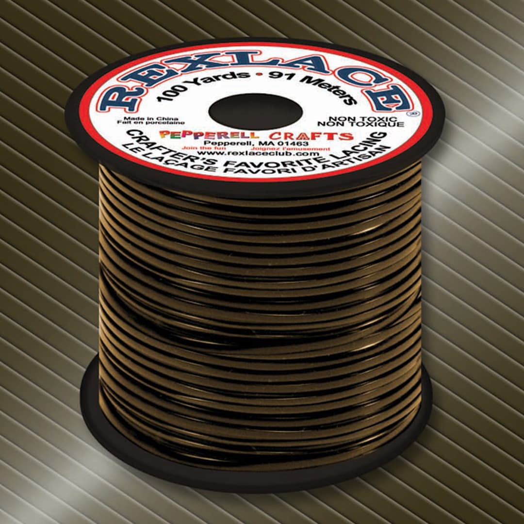 Open in modal - Pepperell Rexlace Plastic Lacing - 100 yards, Medium Brown