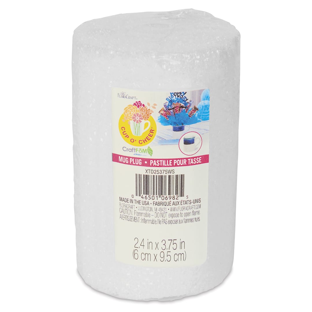 Open in modal - FloraCraft CraftFōM Blocks and Shapes - 3.75" x 2.4", Mug Plug - front of packaging