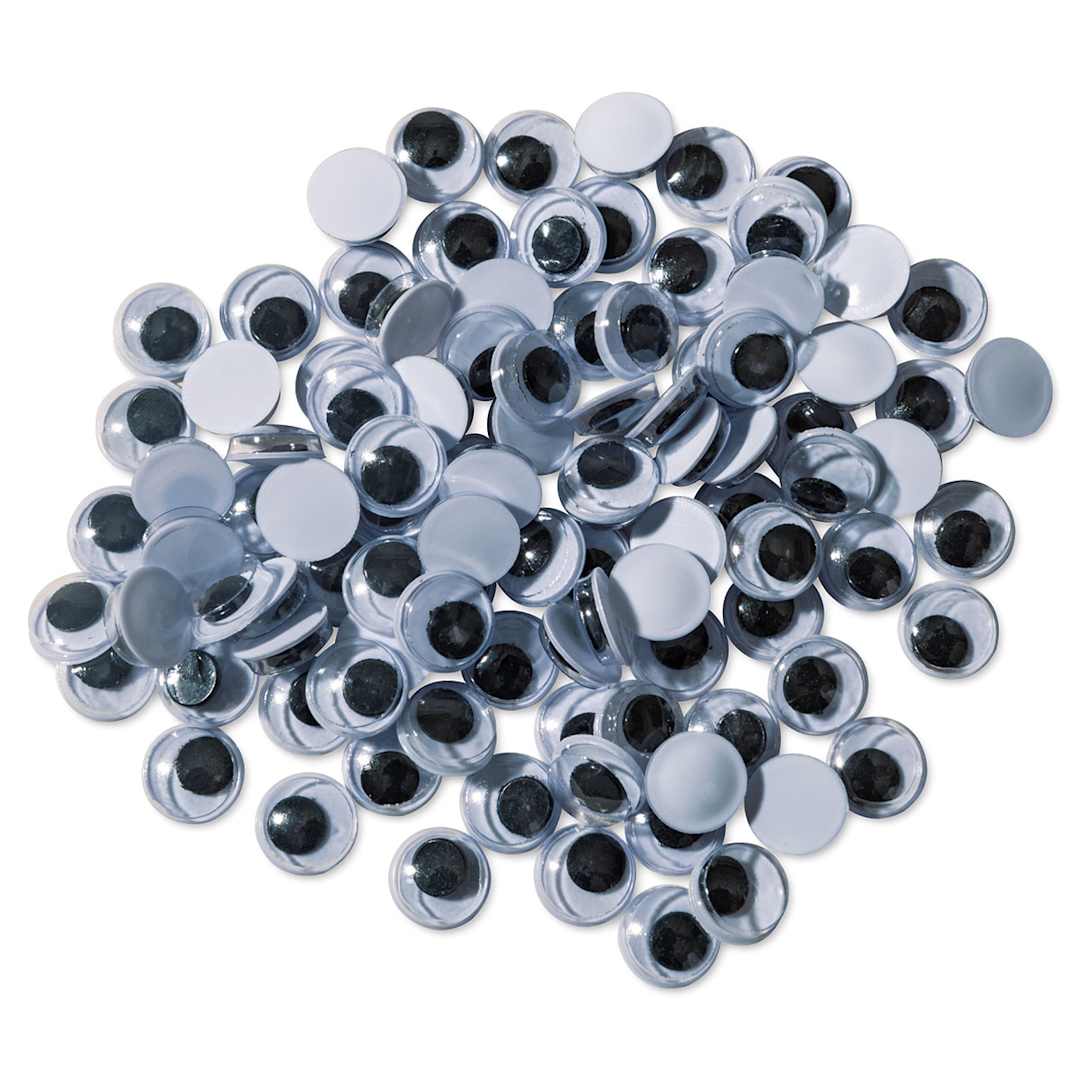 Open in modal - Creativity Street Wiggle Eyes - Black, 7 mm, Round, Package of 100