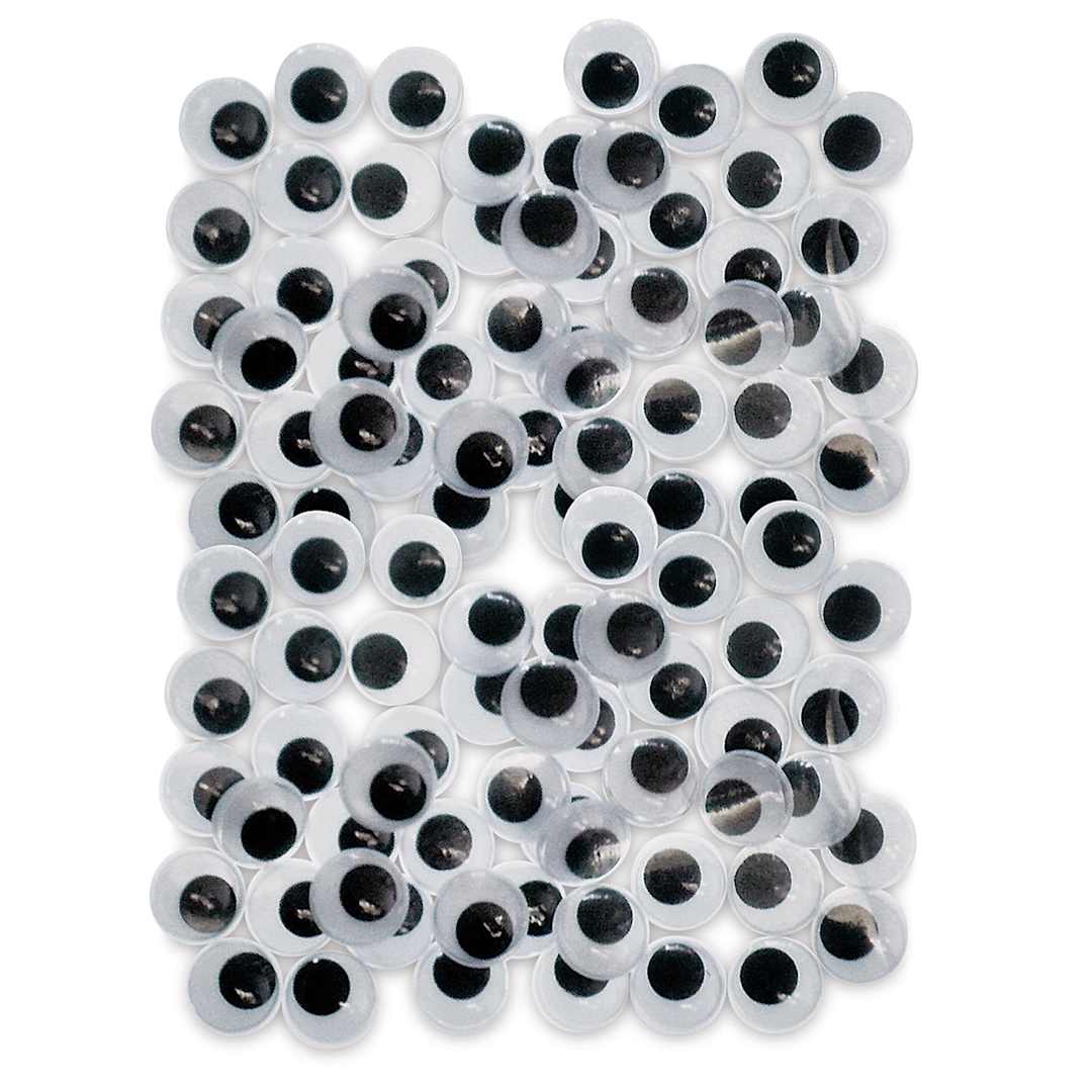 Open in modal - Creativity Street Wiggle Eyes - Black, 15 mm, Round, Package of 50