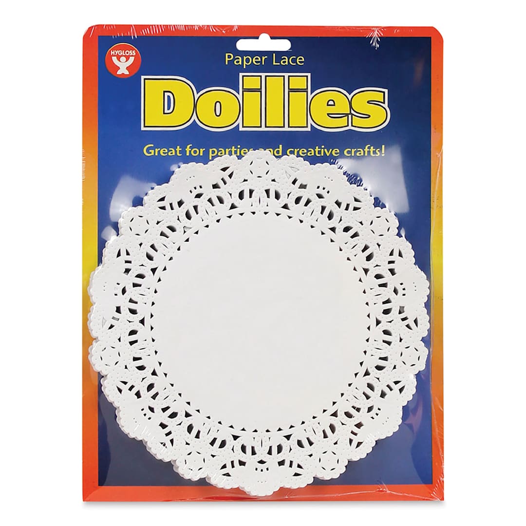 Open in modal - Hygloss Paper Doilies - White, Round, 6", Pkg of 36 - front of packaging