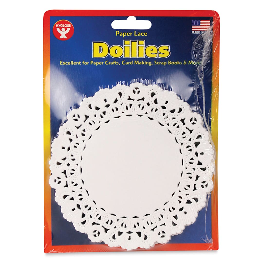 Open in modal - Hygloss Paper Doilies - White, Round, 4", Pkg of 100