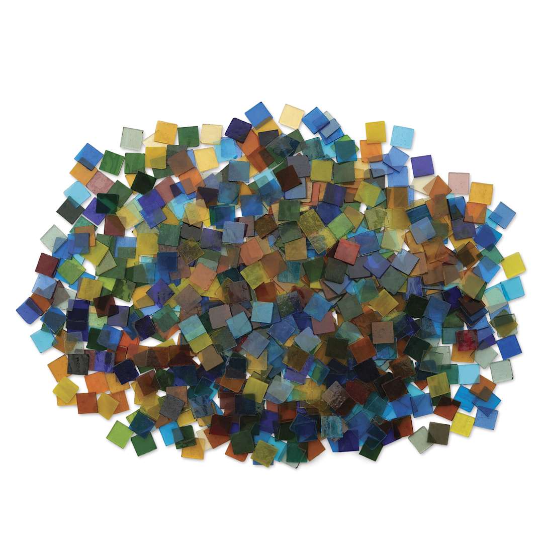 Open in modal - Jennifer's Mosaics Cathedral Stained Glass Chips - Assorted colors