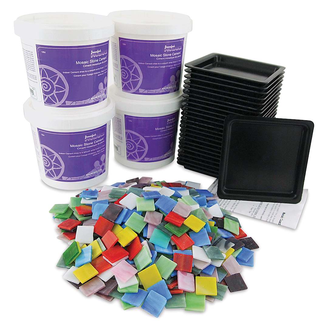 Open in modal - Mosaic Coaster Kit - Set of 24, 4" x 4", Square