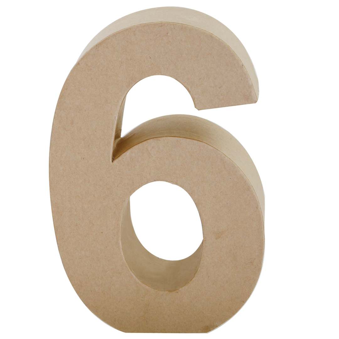 Open in modal - Papier Mache Number 6