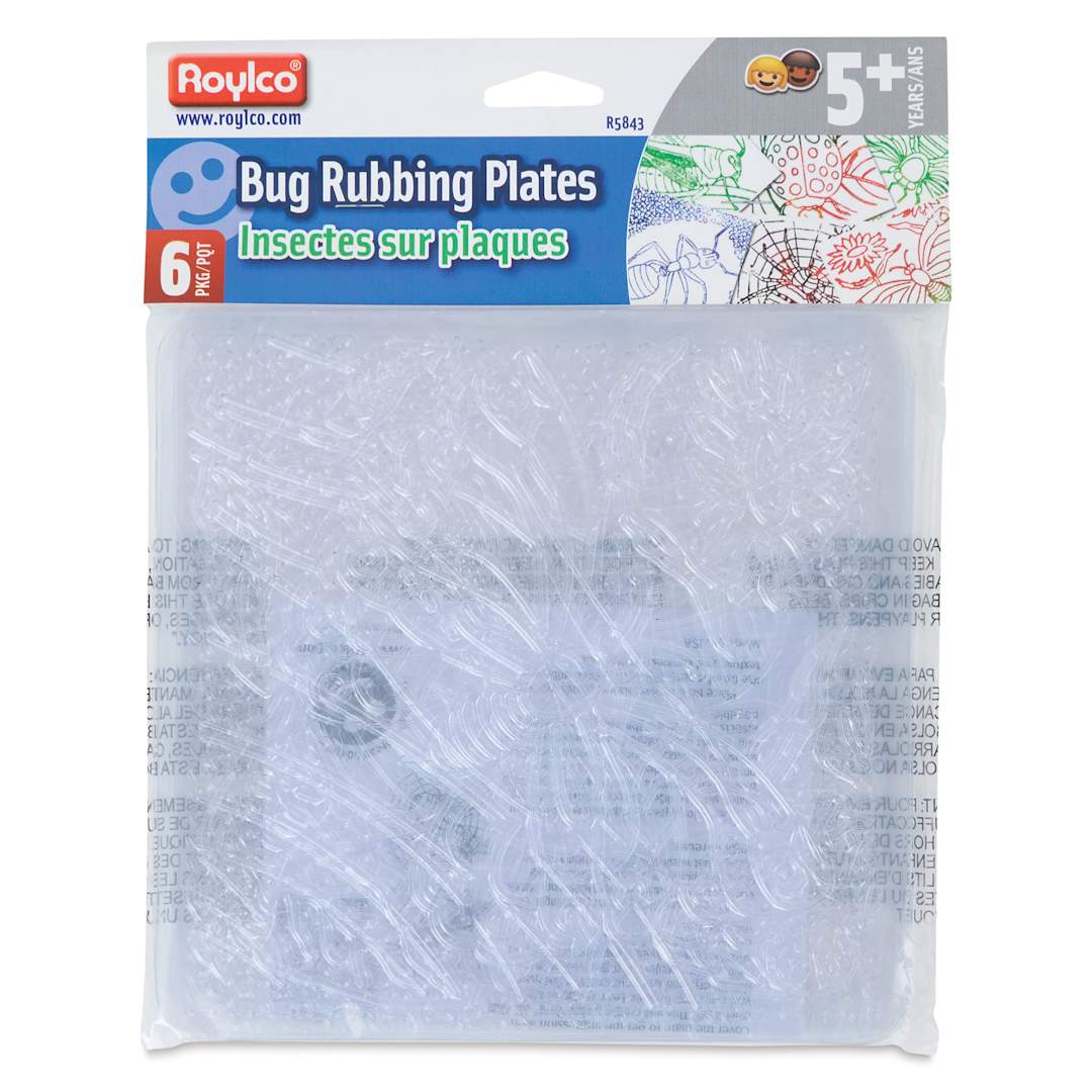 Open in modal - Roylco Rubbing Plates - Bugs, Set of 6, front of the packaging