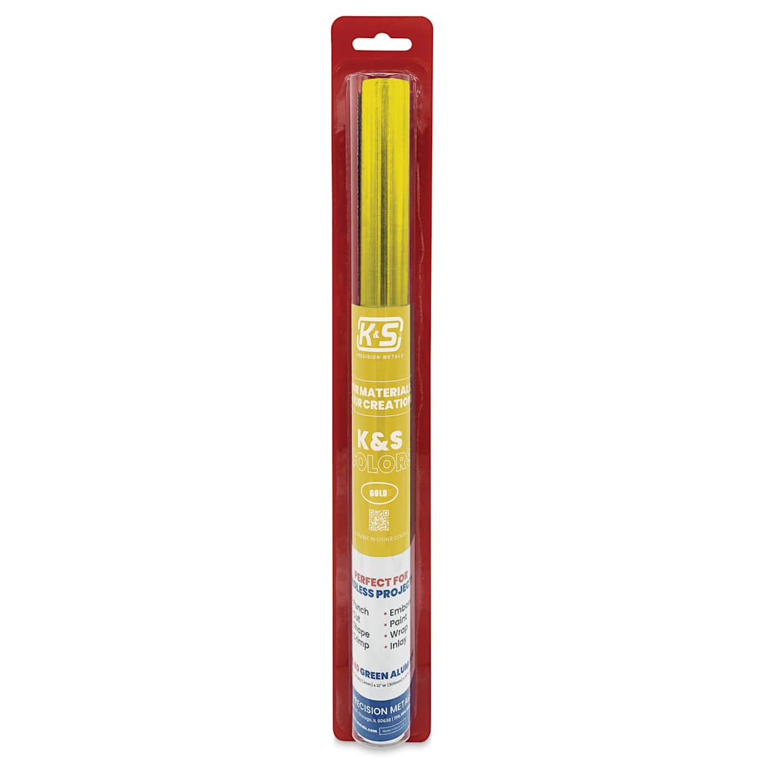 Open in modal - K&S Colors Aluminum Foil Roll - Gold, 12" x 24"