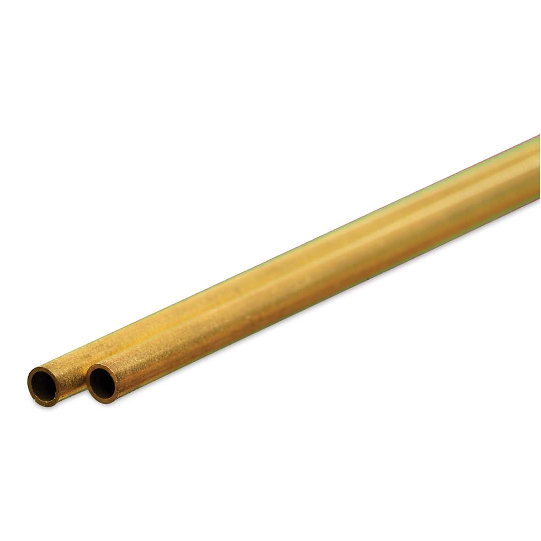Open in modal - K&S Metal Tubing - Brass, Round Tube, 1/8" Diameter, 12"