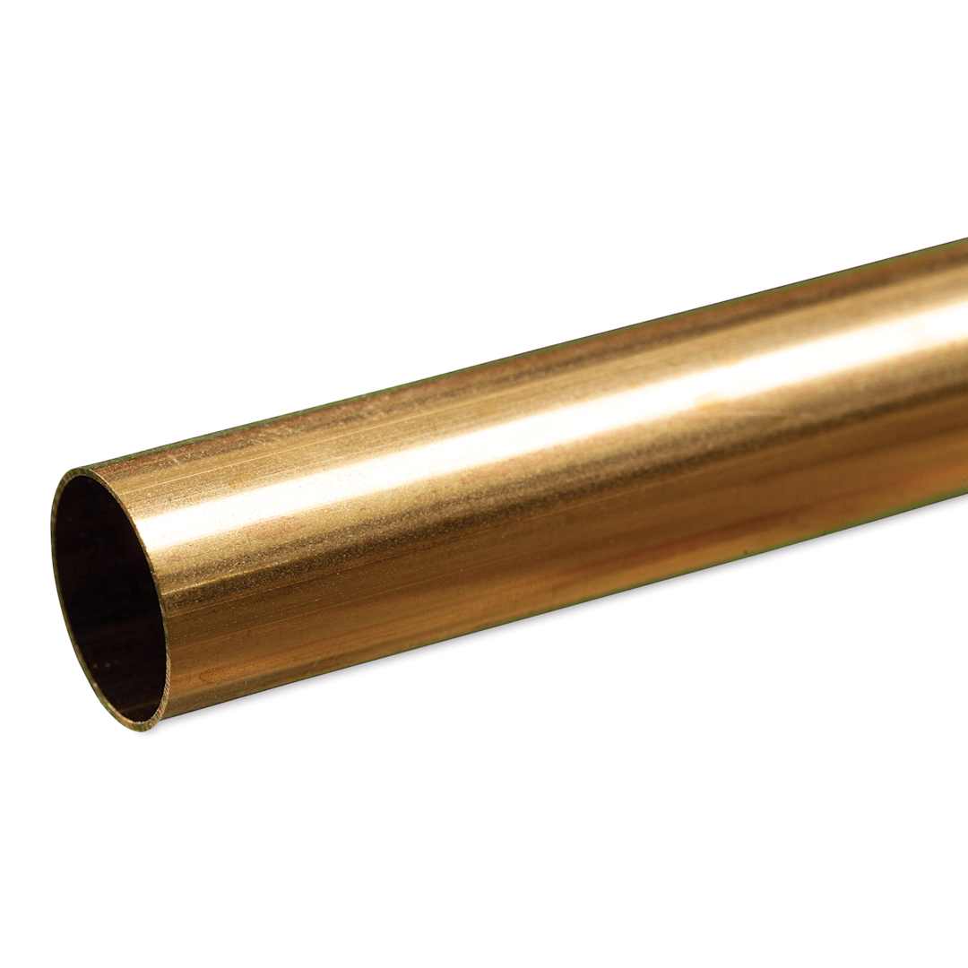 Open in modal - K&S Metal Tubing - Brass, Round, 1/2" Diameter, 12"