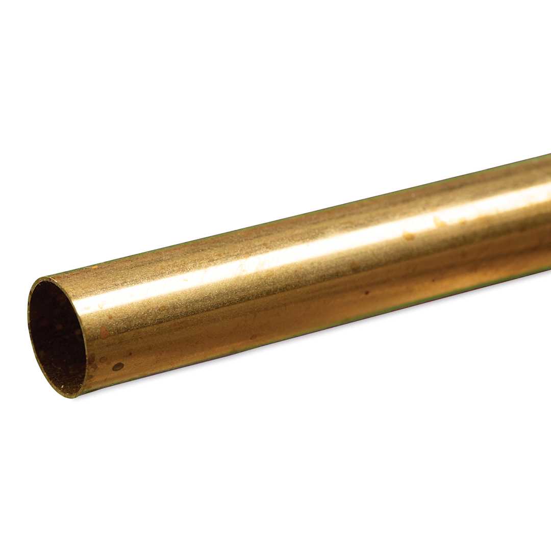 Open in modal - K&S Metal Tubing - Brass, Round, 19/32" Diameter, 12"