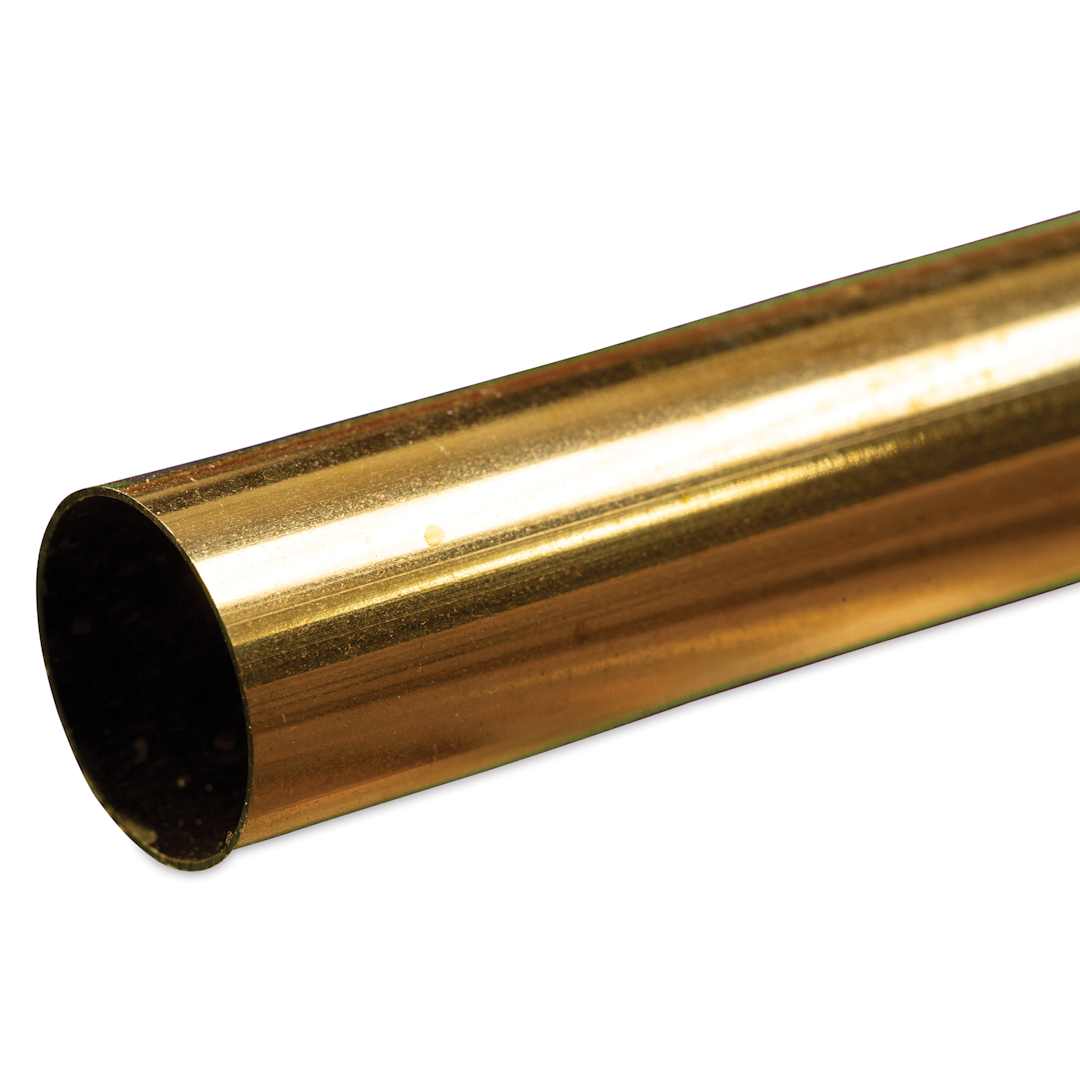 Open in modal - K&S Metal Tubing - Brass, Round, 21/32" Diameter, 12"