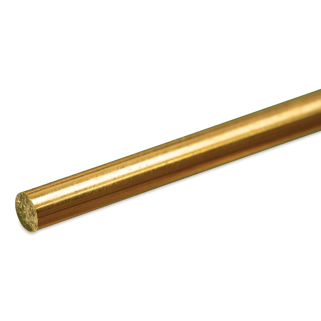 Open in modal - K&S Metal Rods - Brass, 5 Gauge, 12"