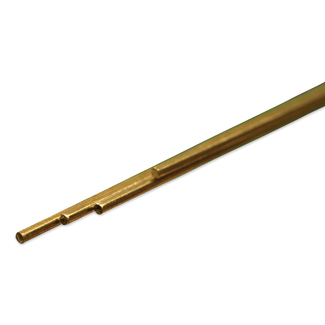 Open in modal - K&S Metal Rods - Brass, 17 Gauge, 12", Pkg of 4