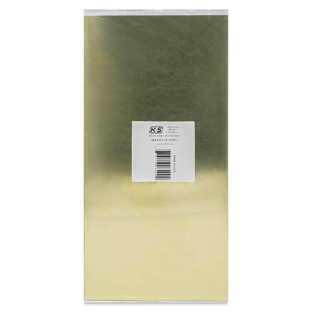 Open in modal - K&S Metal Sheets - Brass, 6" x 12", 0.064" Thick
