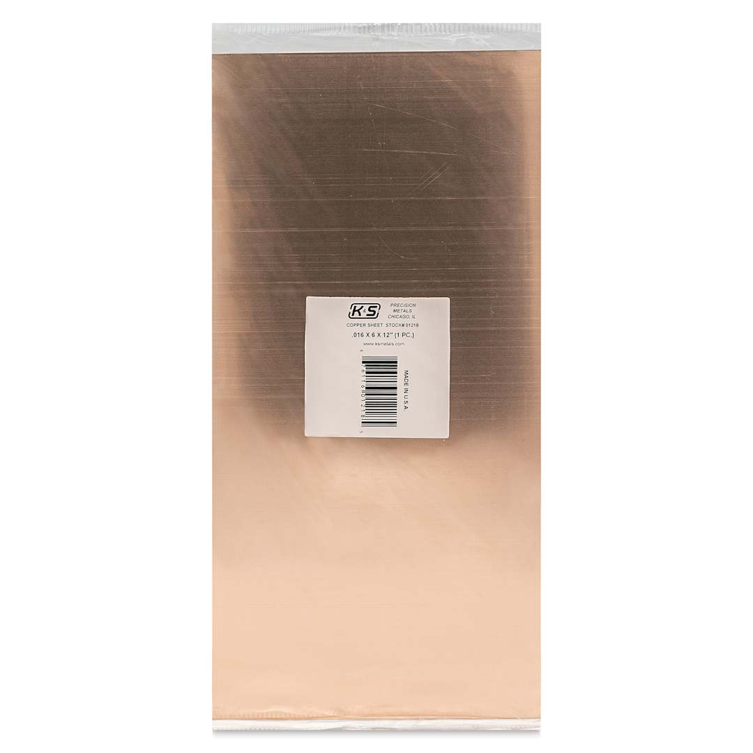Open in modal - K&S Metal Sheets - Copper, 6" x 12", 0.016" Thick