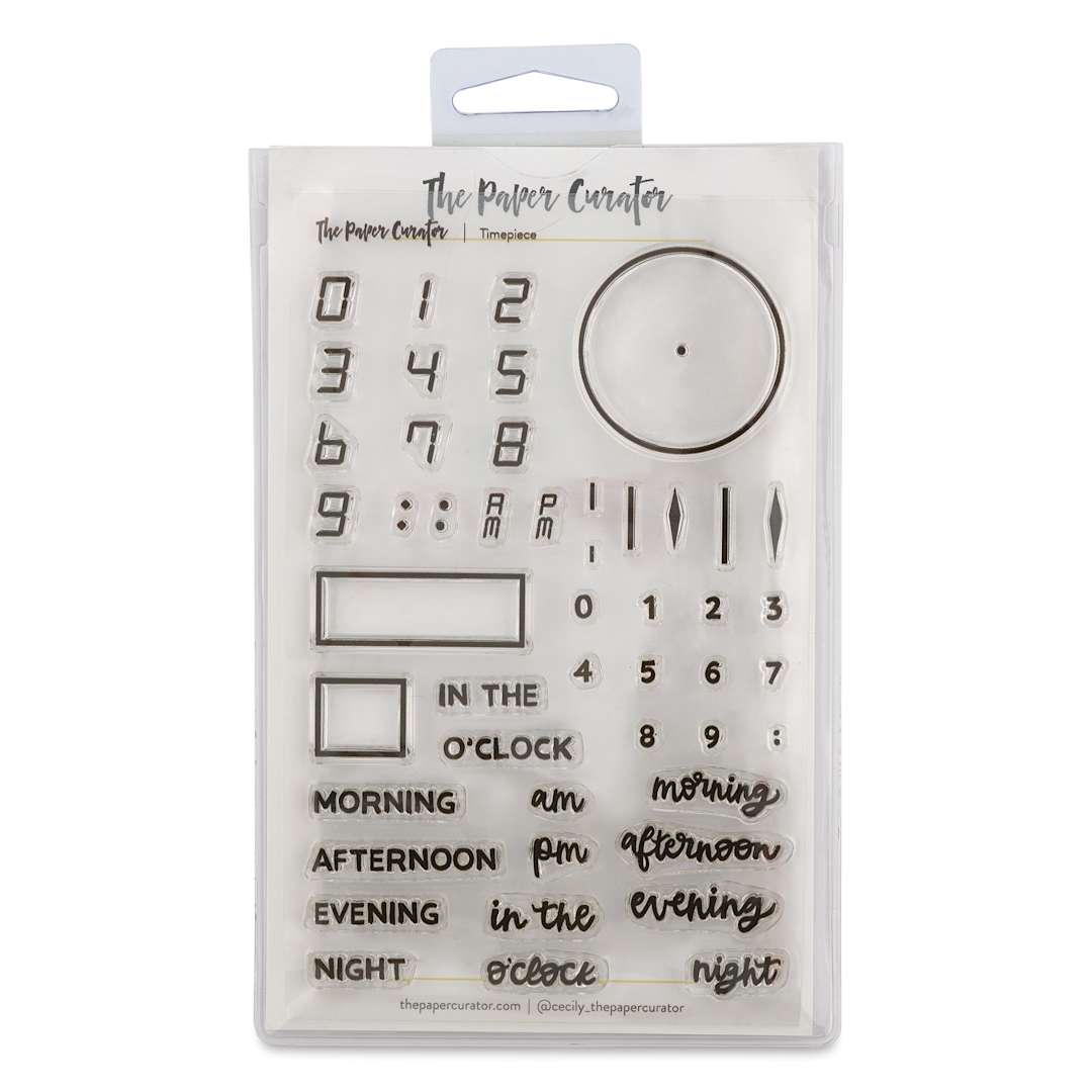 Open in modal - The Paper Curator Clear Stamp Set - Time Piece, front of package
