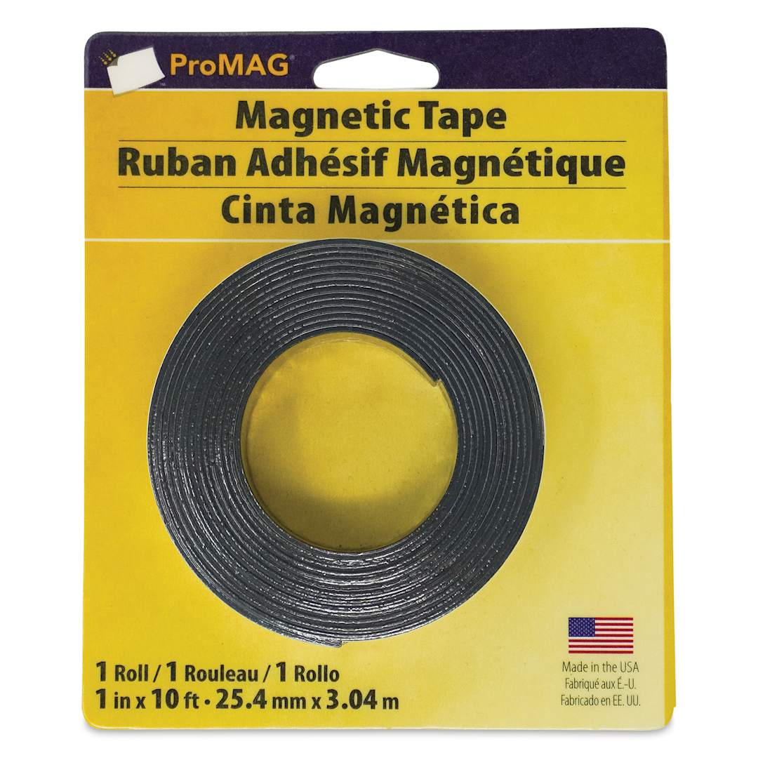 Open in modal - ProMag Adhesive Magnetic Tape Roll - 1" x 10 ft front of packaging