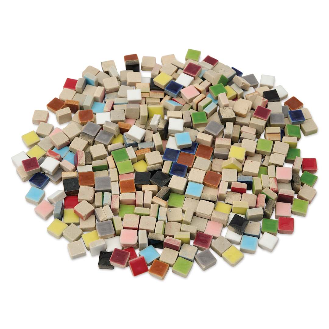 Open in modal - Jennifer's Mosaics Ceramic Tiles - 3/8", Assorted Colors, 1 lb