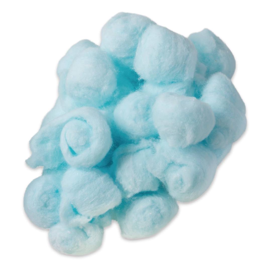 Open in modal - Creativity Street Jumbo Craft Fluffs - Blue, Pkg of 100 - out of packaging