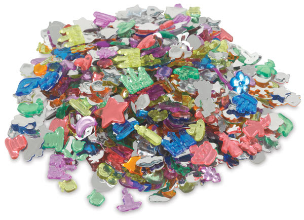 Open in modal - Creativity Street Fun Gems - Large pile of assorted Acrylic shapes
