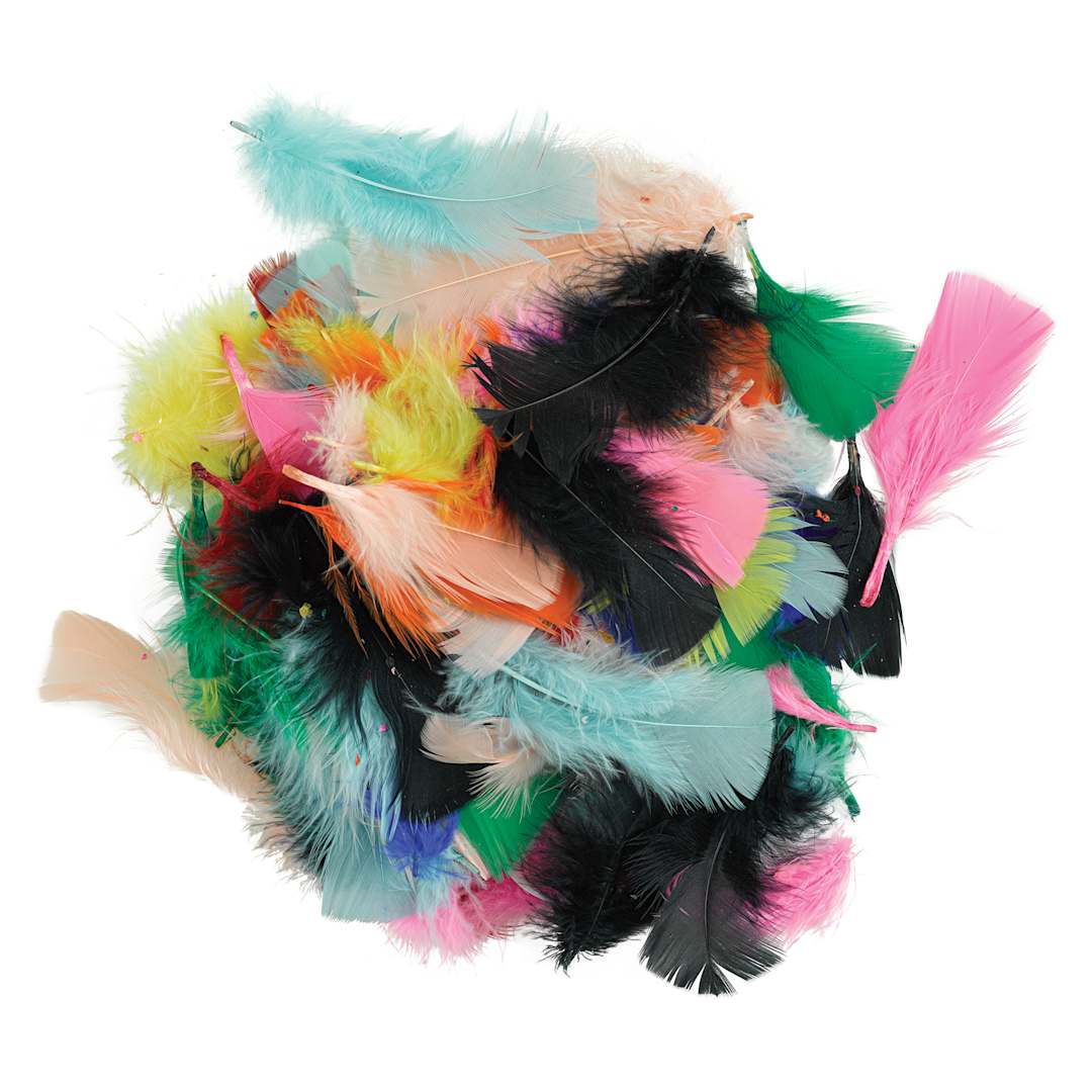 Open in modal - Creativity Street Plumage Feathers - Bright Hues, Assorted Sizes, 0.49 oz