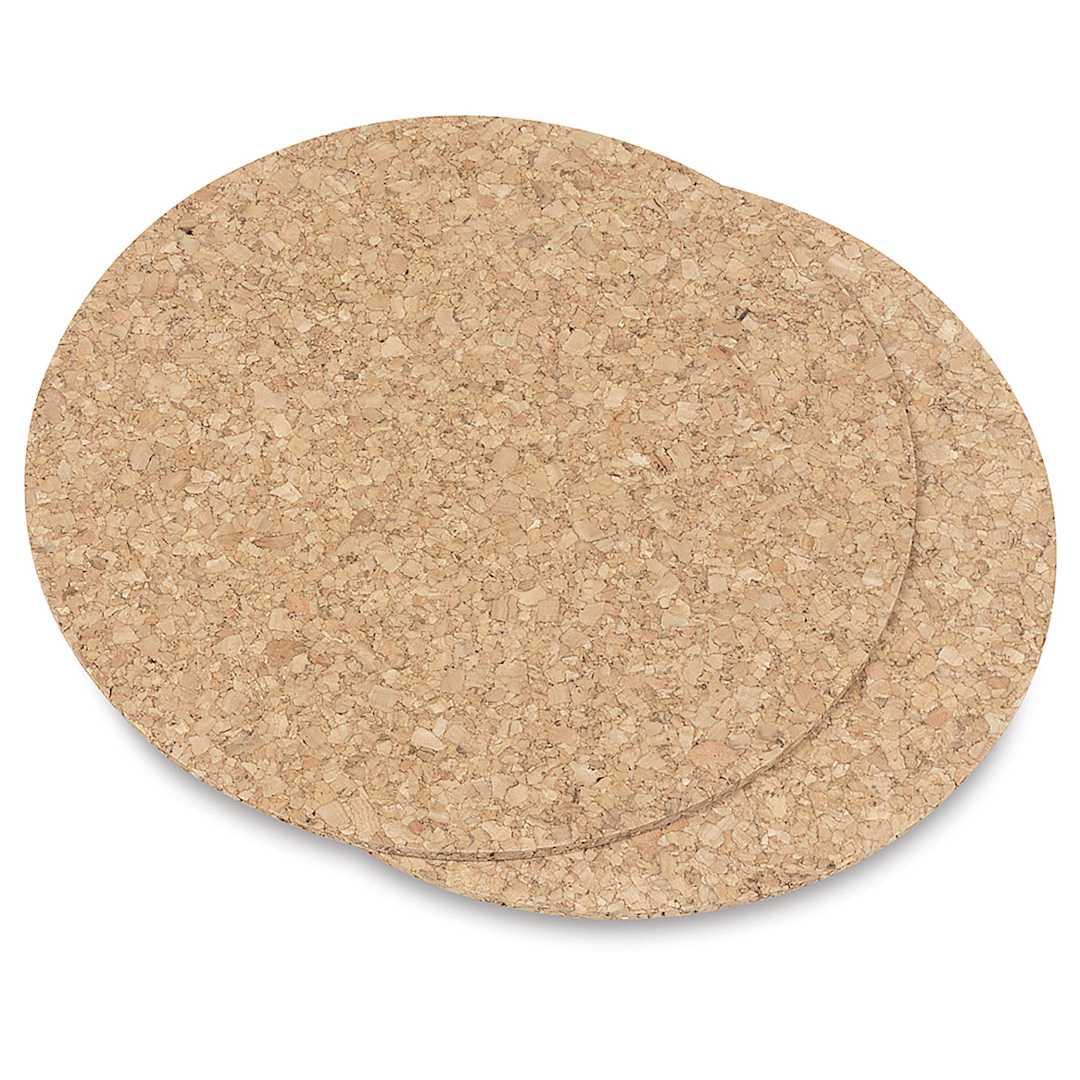 Open in modal - Hygloss Cork Coasters - Pkg of 24, Round, 6" diameter