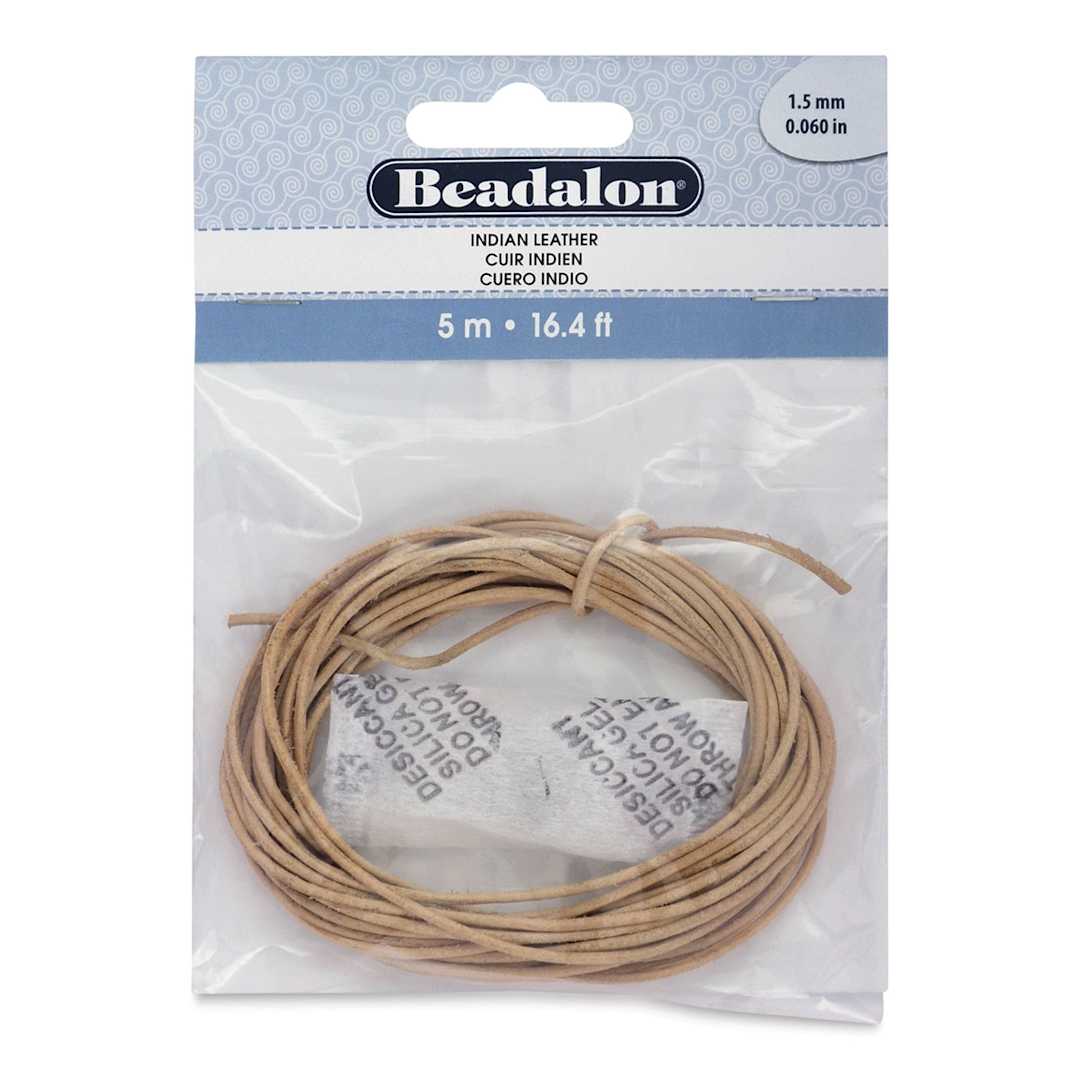 Open in modal - Beadalon Leather Cord - 1.5 mm x 5 meters, Natural