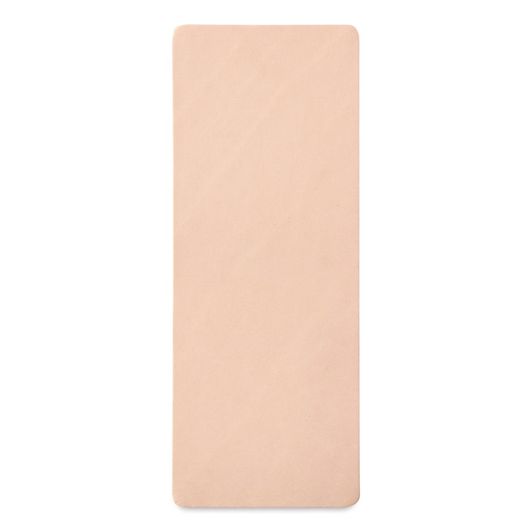 Open in modal - Realeather Veg-Tan Tooling Leather - Natural Cowhide, 9-3/8" x 3-1/2", outside of the packaging