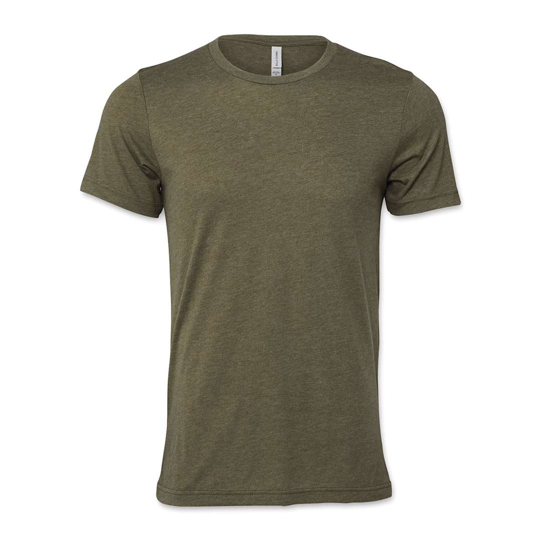 Open in modal - Bella Canvas Unisex T-shirt - Olive Heather, X-Small - front