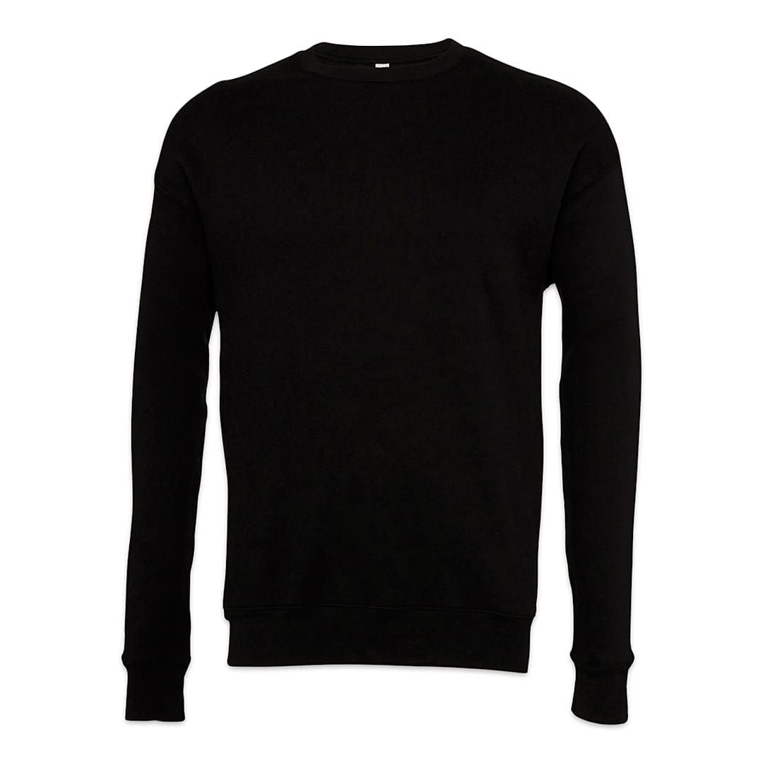 Open in modal - Bella Canvas Unisex Drop Shoulder Sweatshirt - Front view of Black Sweatshirt
