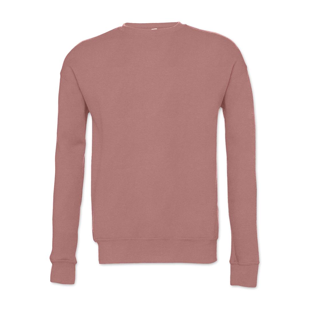 Open in modal - Bella + Canvas Unisex Sponge Fleece Drop Shoulder Sweatshirt - Mauve, X-Small - front