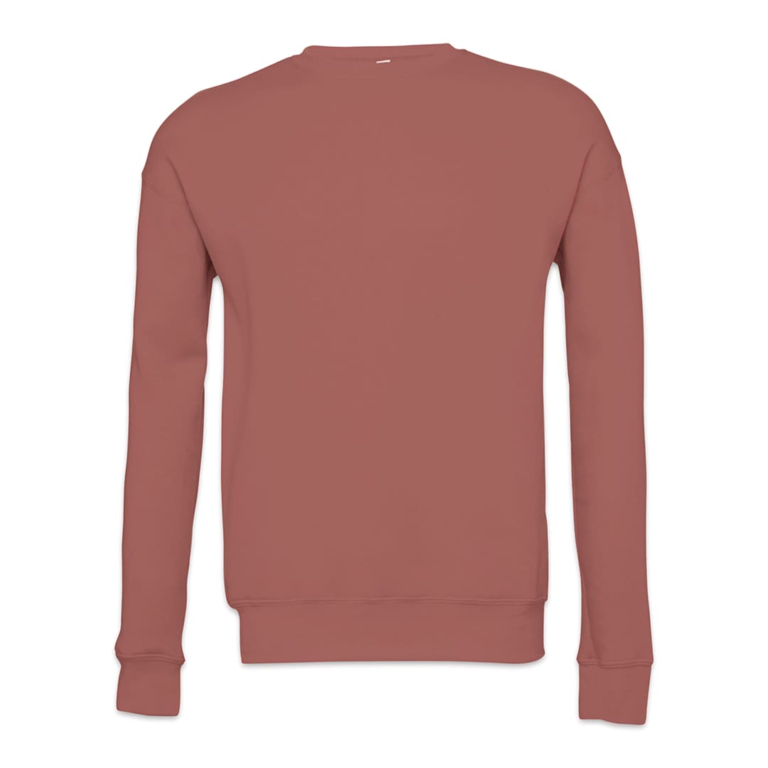 Open in modal - Bella + Canvas Unisex Sponge Fleece Drop Shoulder Sweatshirt - Mauve, Medium - front