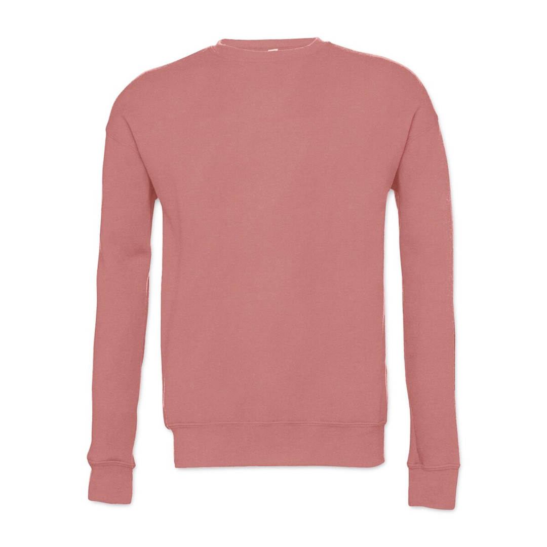 Open in modal - Bella + Canvas Unisex Sponge Fleece Drop Shoulder Sweatshirt - Mauve, X-Large