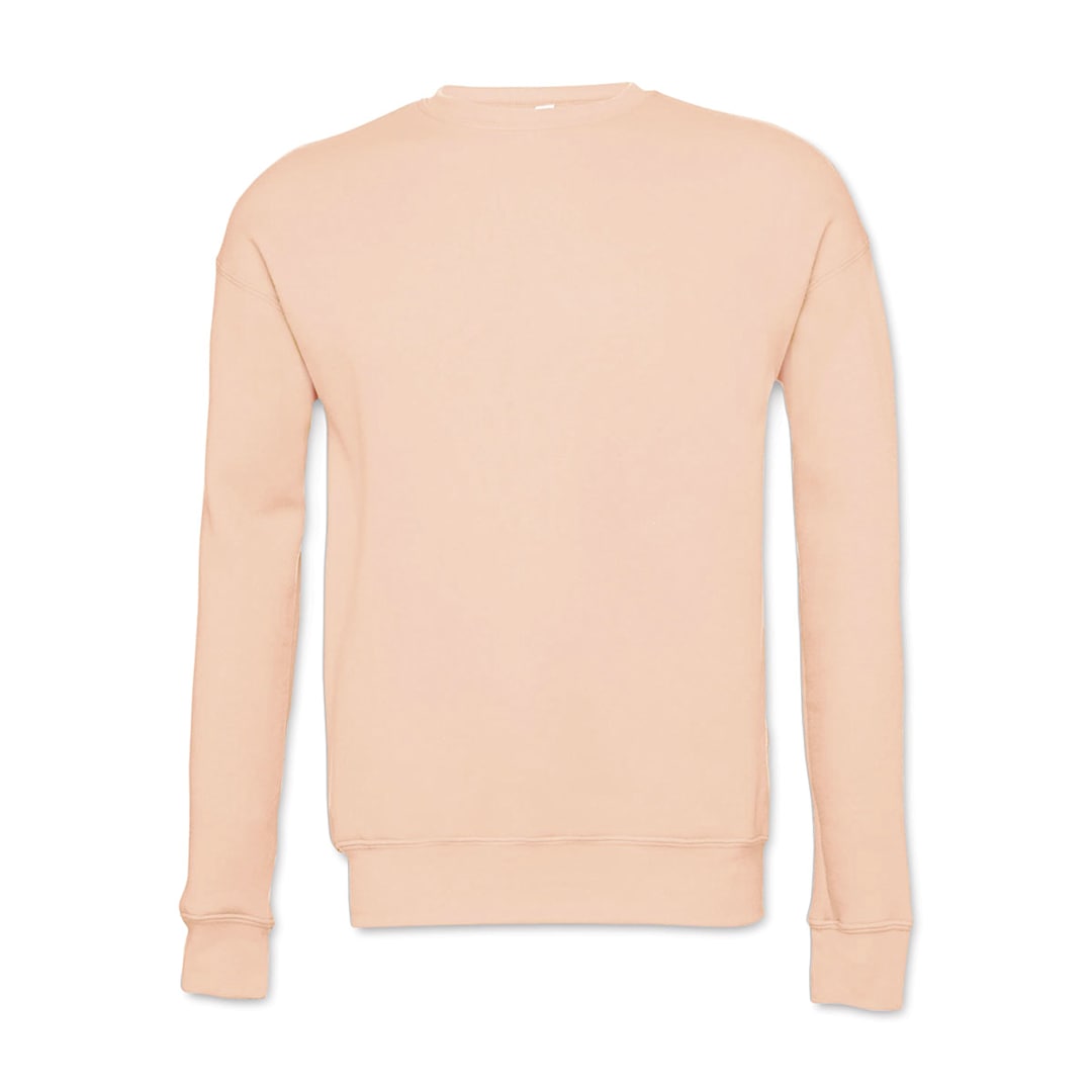 Open in modal - Bella + Canvas Unisex Sponge Fleece Drop Shoulder Sweatshirt - Peach, Large