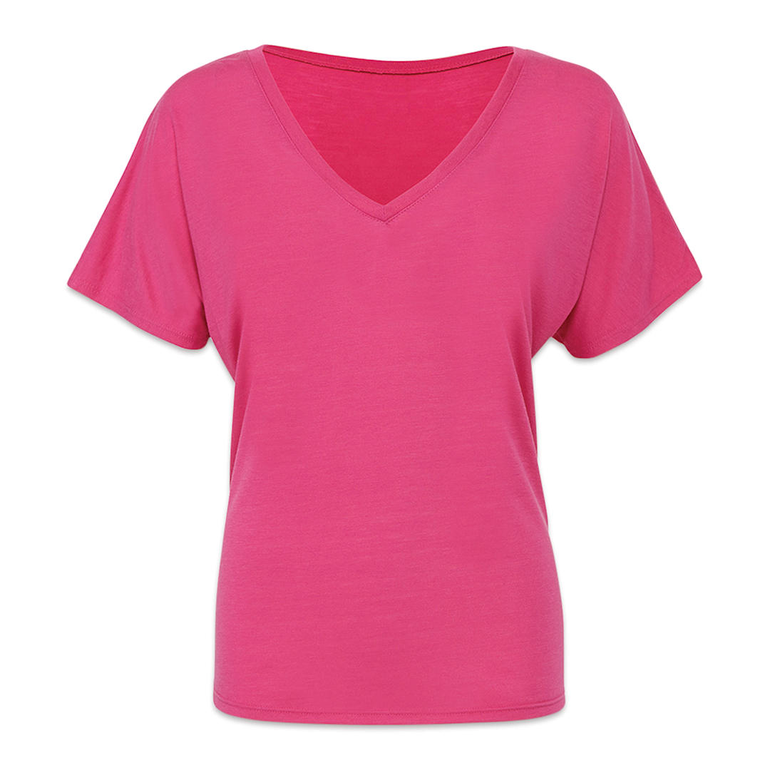 Open in modal - Bella + Canvas Slouchy V-neck T-shirt - Berry, front