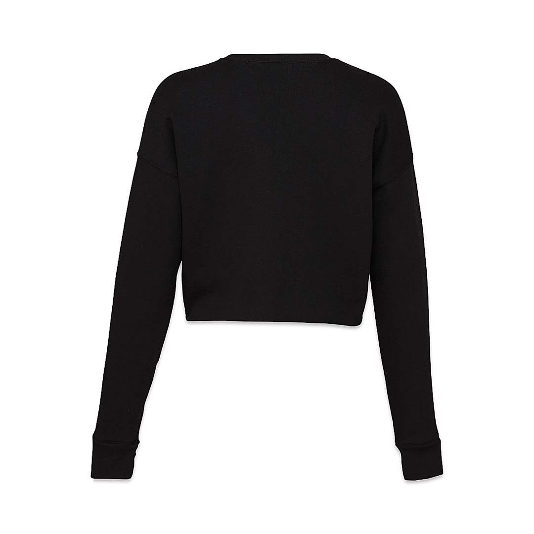 Open in modal - Bella Canvas Cropped Crew Fleece - Black, Large