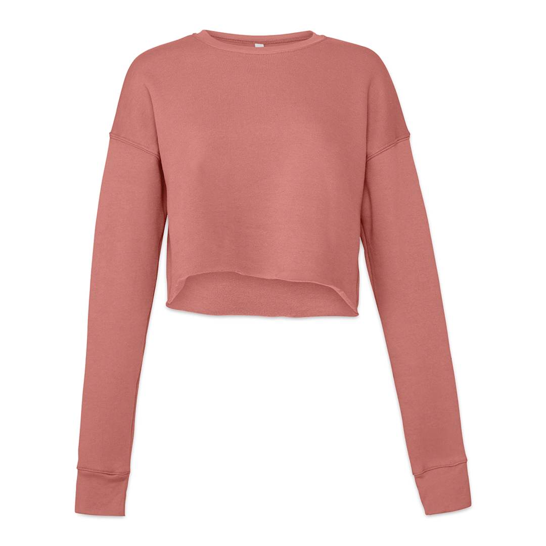 Open in modal - Bella Canvas Cropped Crew Fleece - Mauve, Medium