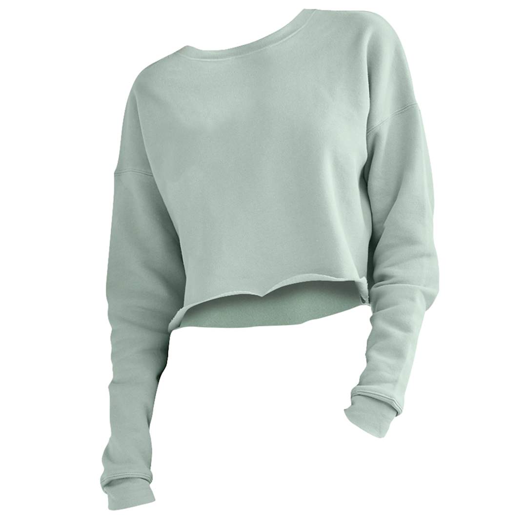 Open in modal - Bella Canvas Cropped Crew Fleece - Dusty Blue, Medium