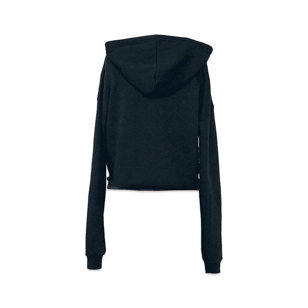 Open in modal - Bella + Canvas Cropped Fleece Hoodie - Black, Size X-Large