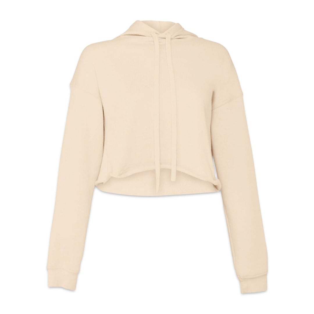 Open in modal - Bella + Canvas Cropped Fleece Hoodie - Heather Dust, Size Small